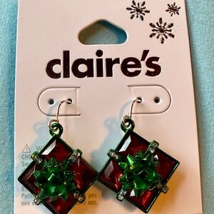 Claire's Red and Green Earrings
